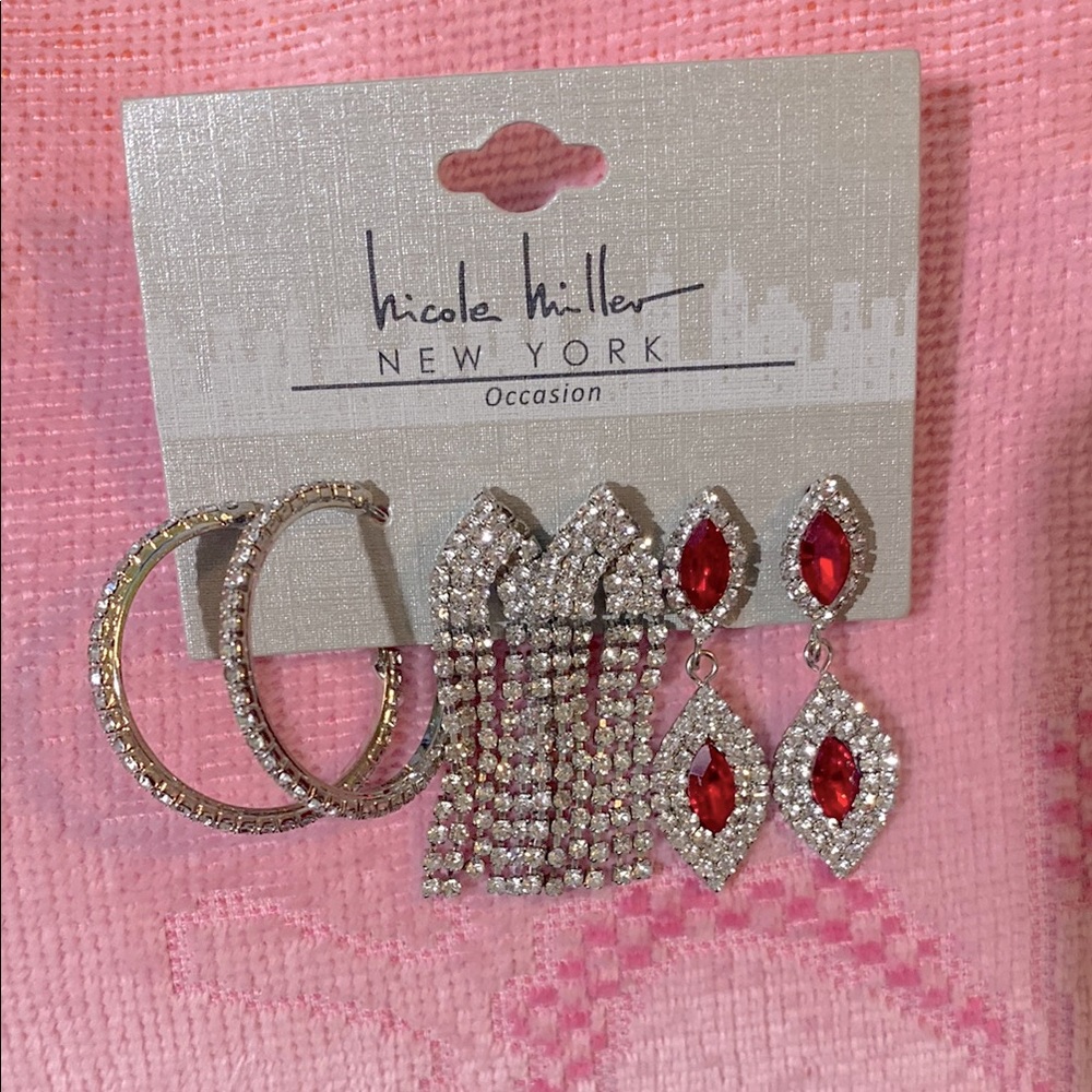 Nicole Miller New York Earrings Set NWT